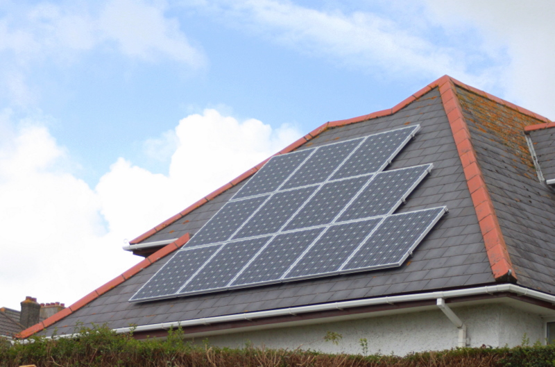 Sharp solar modules installed in falmouth cornwall
