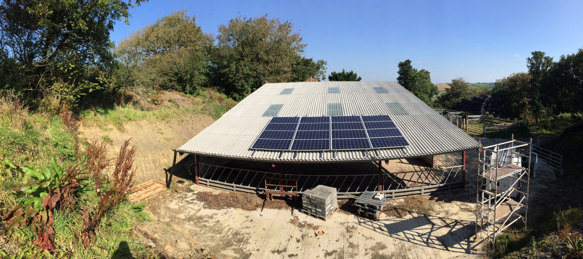 A 4kW barn-mounted solar PV array
