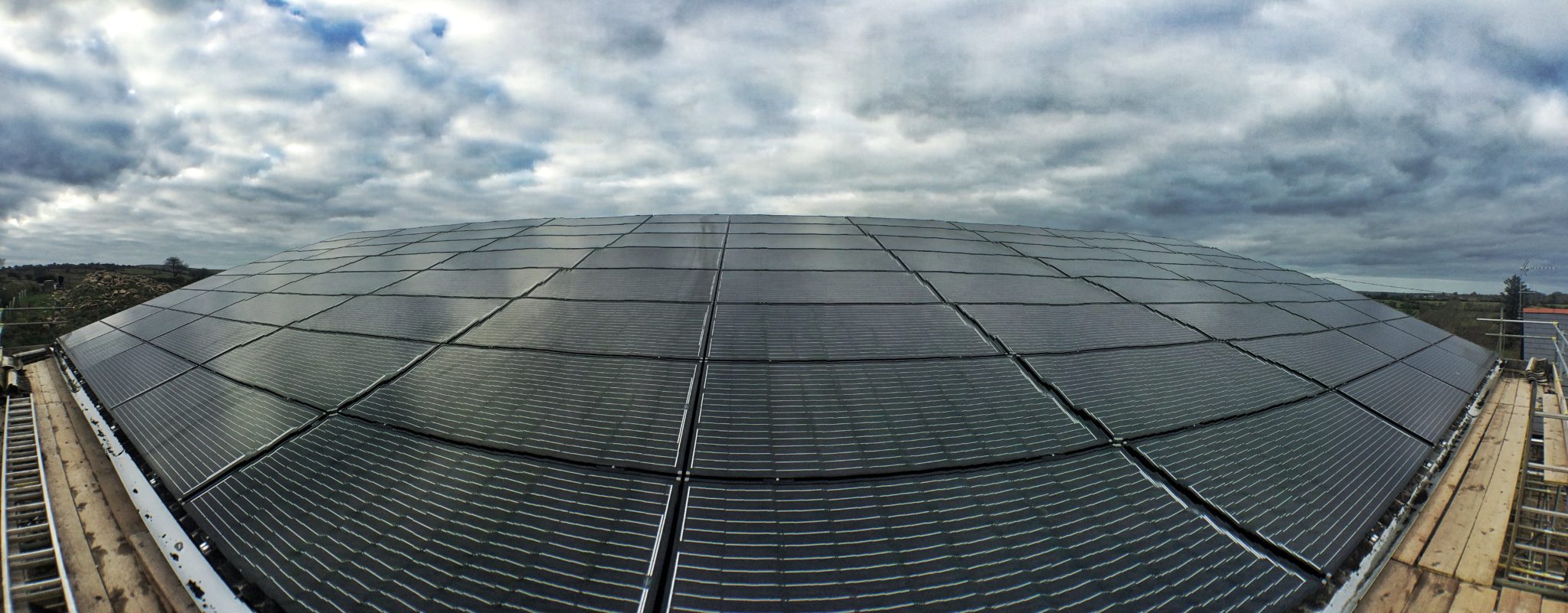 A 20kW barn-mounted solar PV array