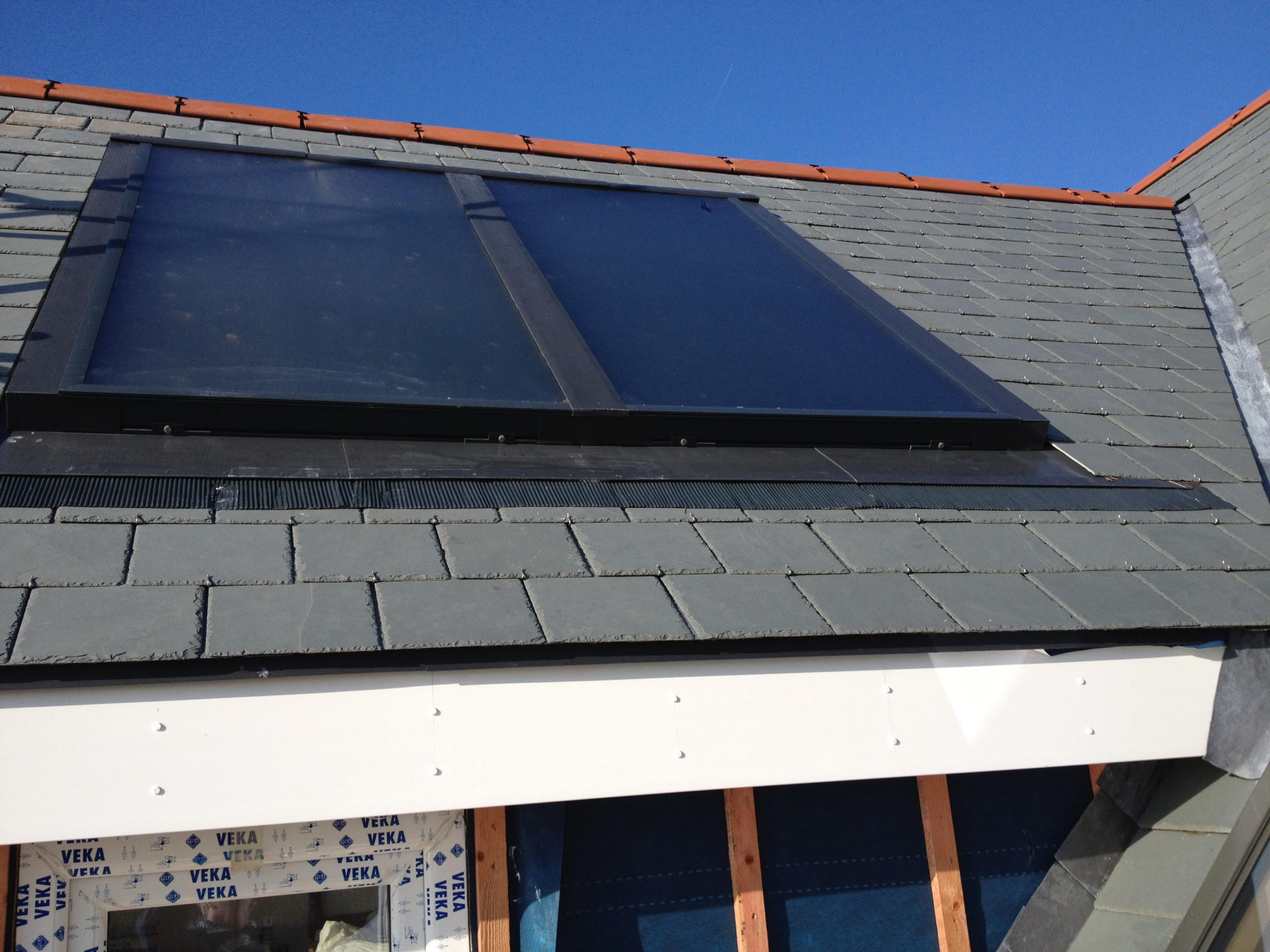 An image of GreenGenUK's solar thermal installation in Praa Sands.