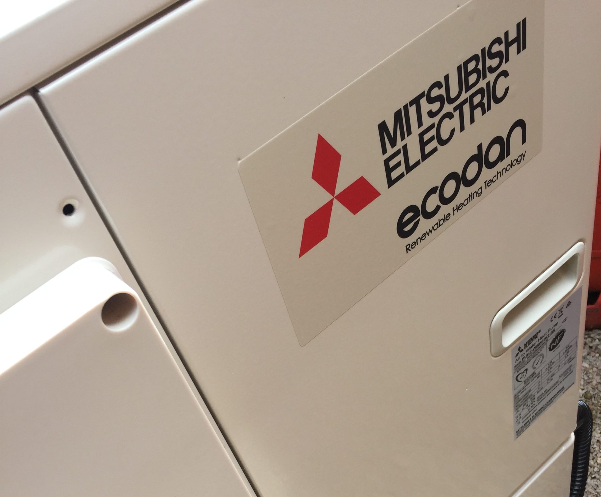 A Mitsubishi Ecodan air source heat pump