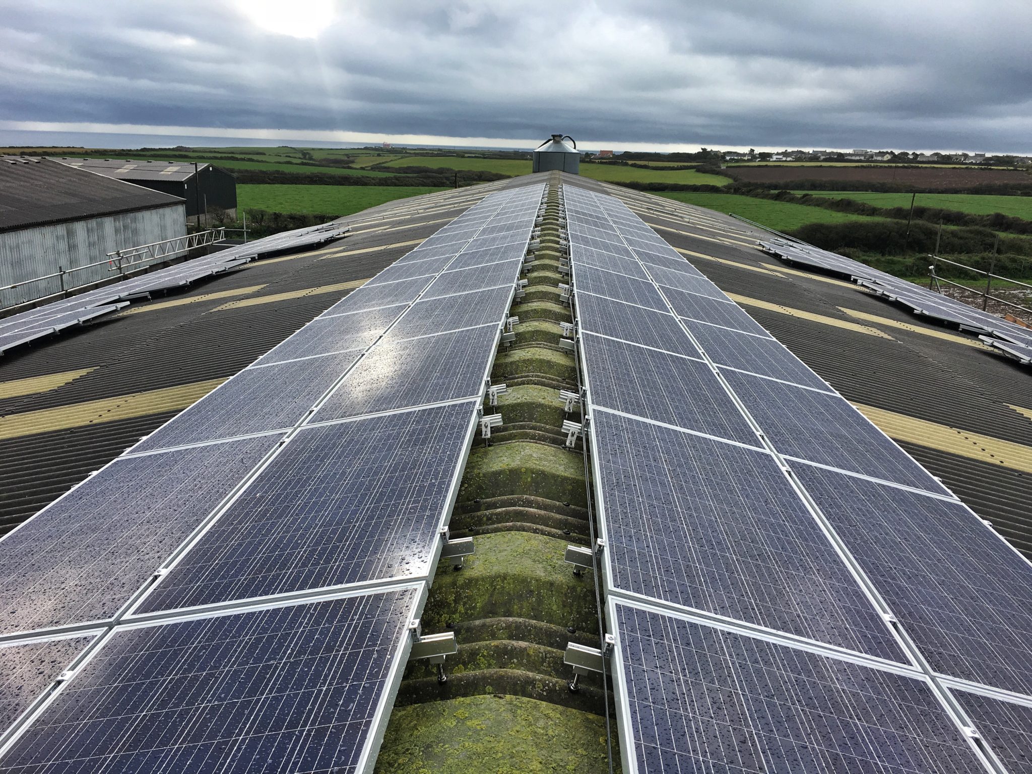 A 49.77kW solar PV array, The Lizard, Cornwall.