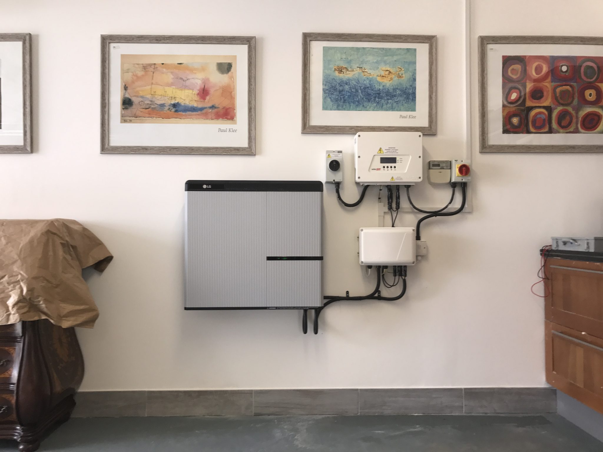 A 7kW LG Chem battery storage solution.