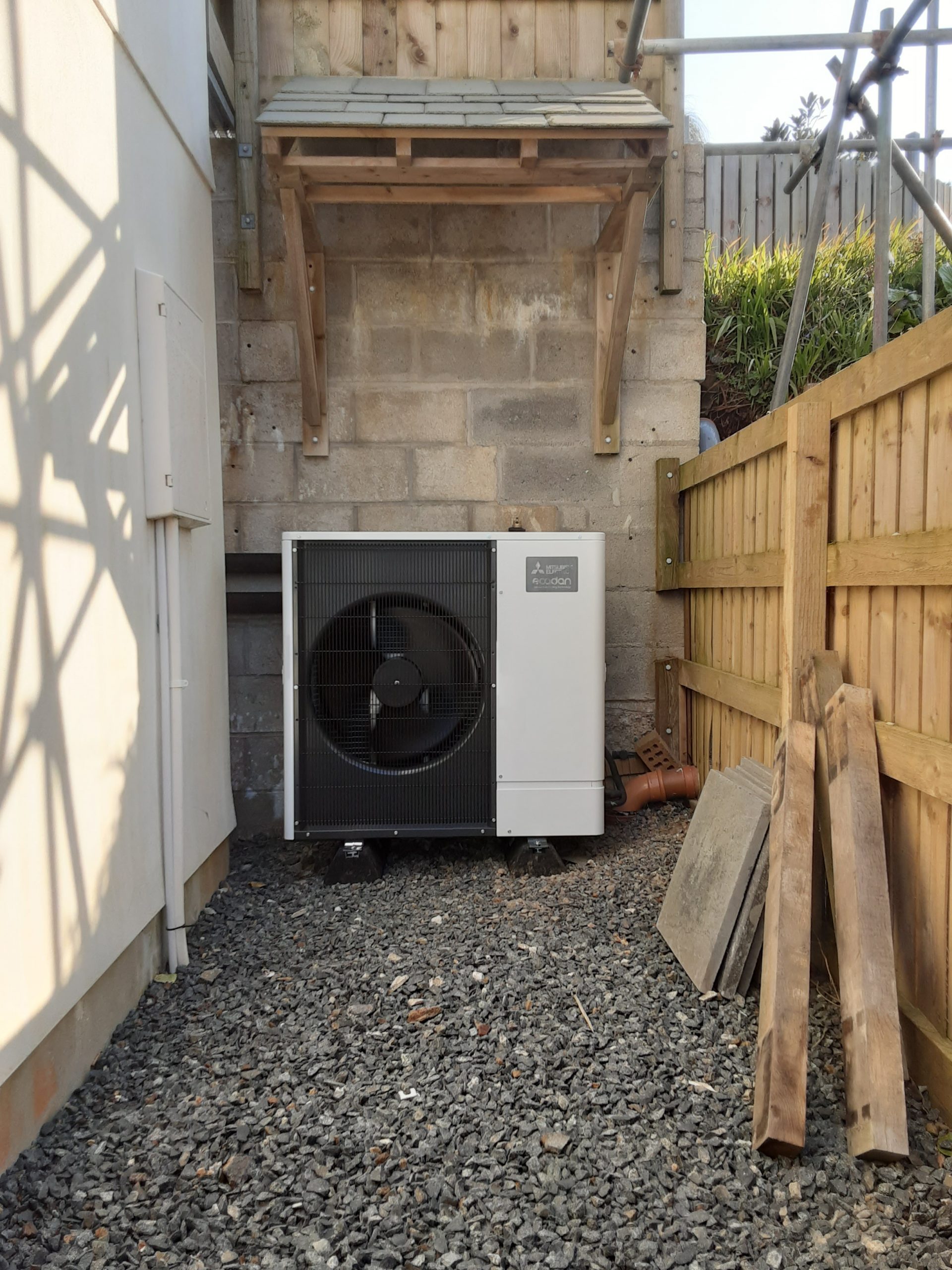 An Ultra Quiet Ecodan installation in Coverack, Cornwall.