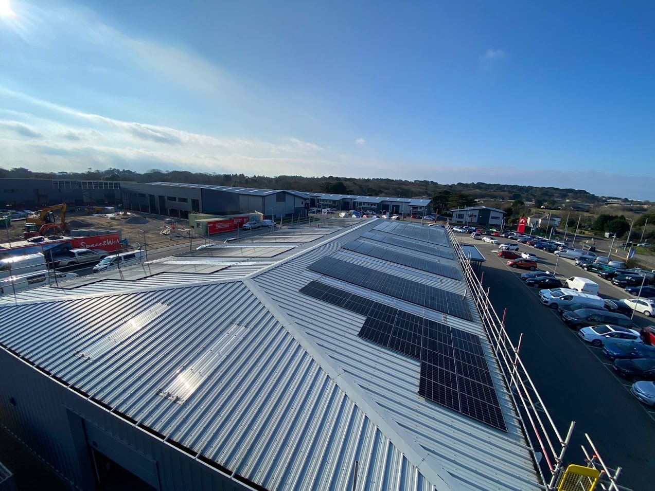 100kW Solar Install Dales Vauxhall Cornwall commercial solar